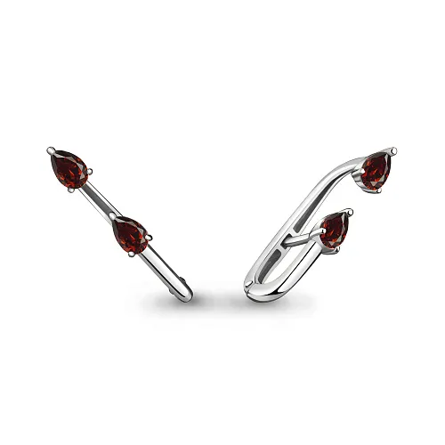 4822603 Серьги из Серебра с гранатами