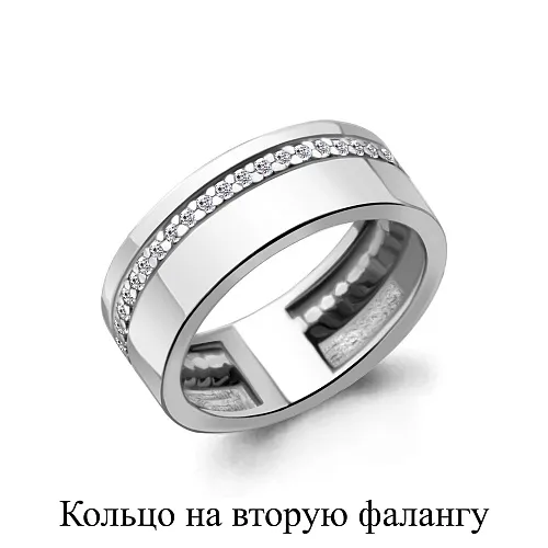 67512А Кольцо из Серебра с фианитами из коллекции "Лолита"