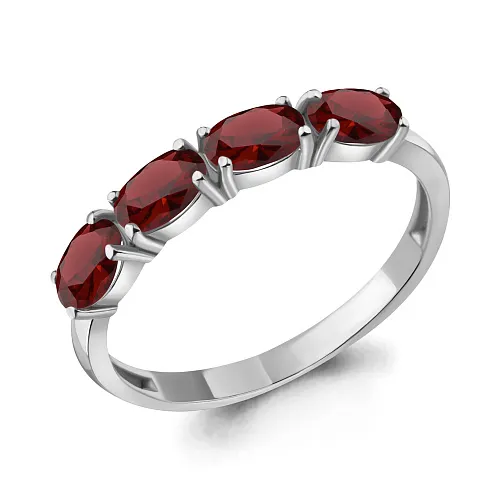 6933103 Кольцо из Серебра с гранатами
