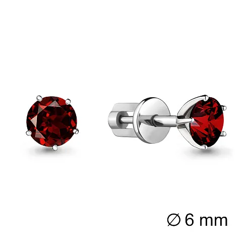 4403803 Серьги из Серебра с гранатами