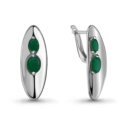 4721809 Серьги из Серебра с агатами