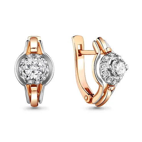942432к Серьги из Золота с бриллиантами из коллекции "Elegance"