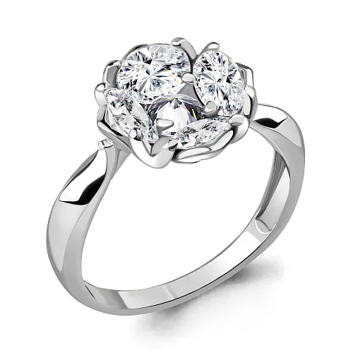 68650 Кольцо из Серебра с фианитами из коллекции "Supreme"