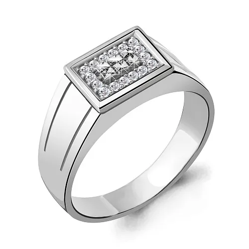 62020А Кольцо из Серебра с фианитами
