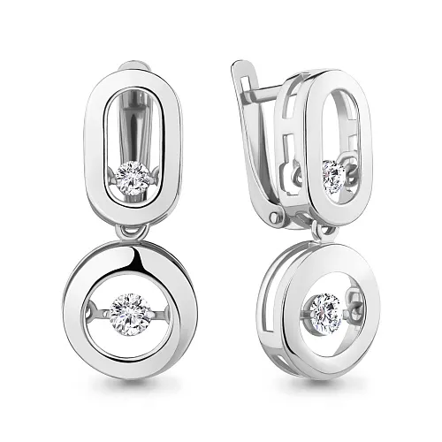 46184 Серьги из Серебра с фианитами