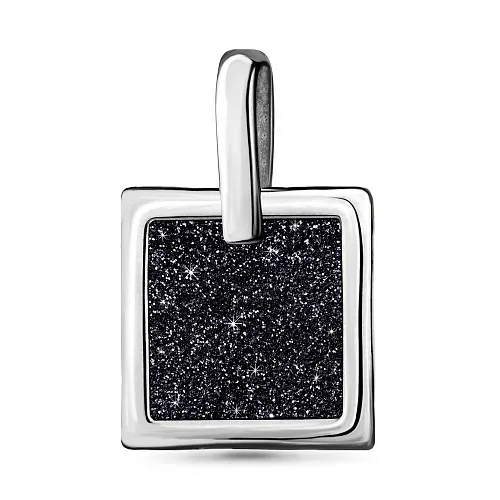 16037 Подвеска из Серебра с винилом алмазная крошка из коллекции "Moon"