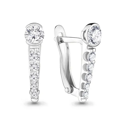43620 Серьги из Серебра с фианитами