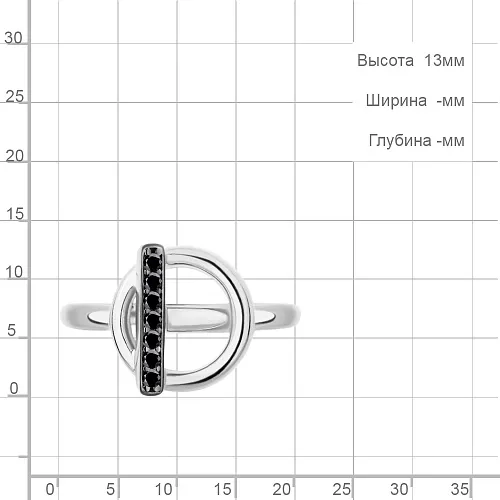 67347Ч Кольцо из Серебра с нанокристаллами