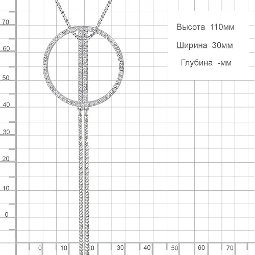 73619А Колье из Серебра с фианитами