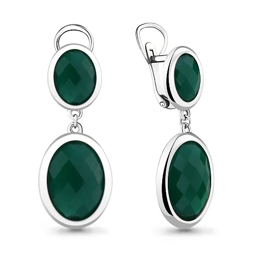 4441209 Серьги из Серебра с агатами