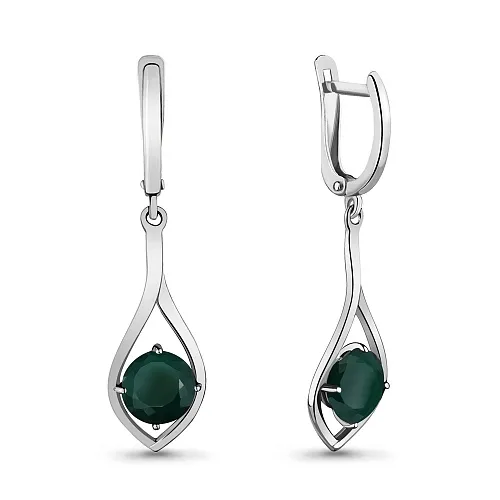 4447909 Серьги из Серебра с агатами