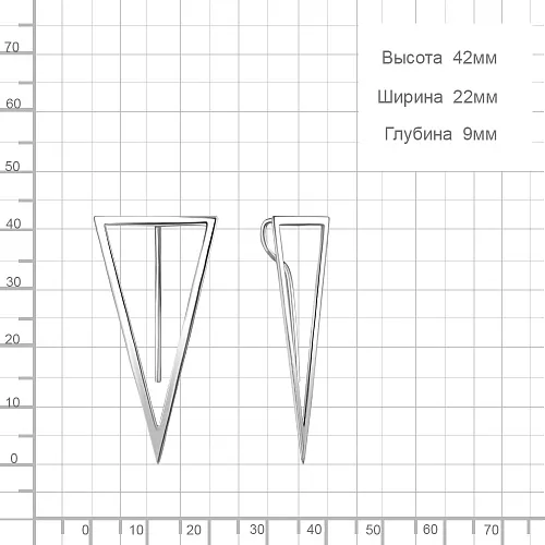 36055 Серьги из Серебра из коллекции "Geometry"
