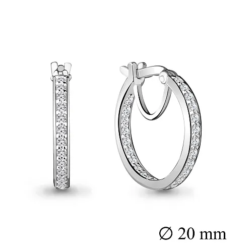 42431А Серьги из Серебра с фианитами