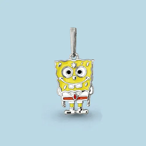 22928А Подвеска из Серебра с фианитом, эмалью из коллекции "Happy"