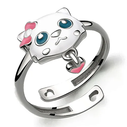 57052 Кольцо из Серебра с эмалью из коллекции "Happy"