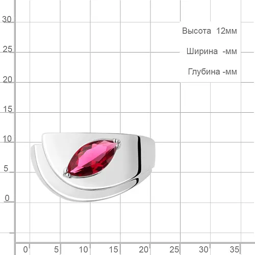 69471604 Кольцо из Серебра с нанорубеллитом