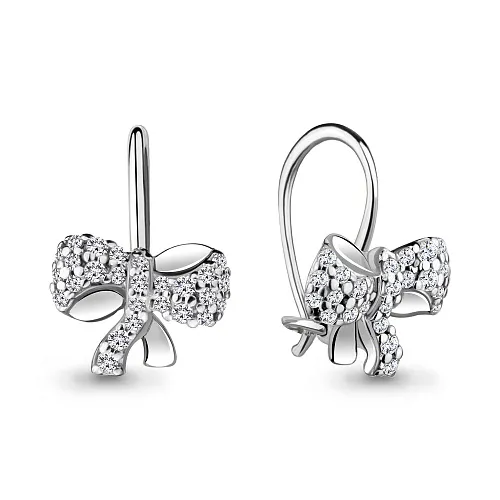 40979А Серьги из Серебра с фианитами из коллекции "Happy"