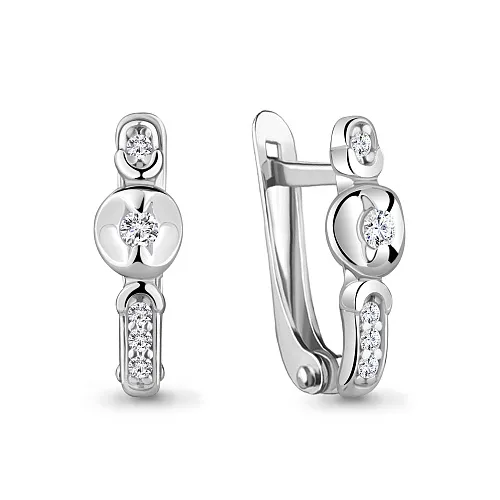 48925 Серьги из Серебра с фианитами