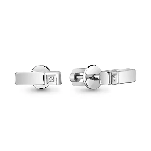 040173 Серьги из Серебра с бриллиантами