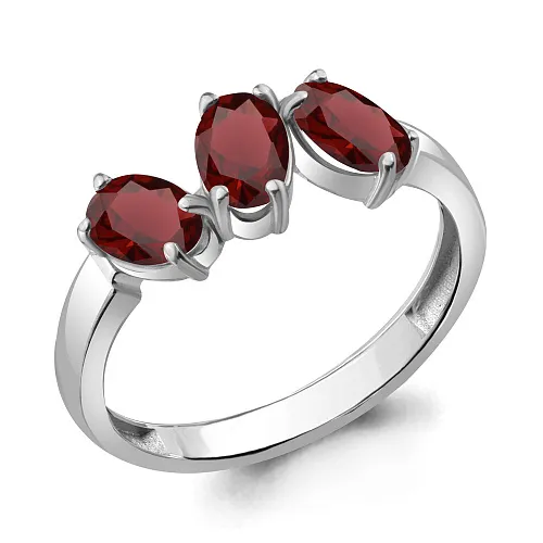 6939003 Кольцо из Серебра с гранатами