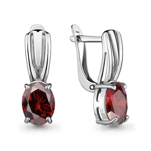 4468803 Серьги из Серебра с гранатами
