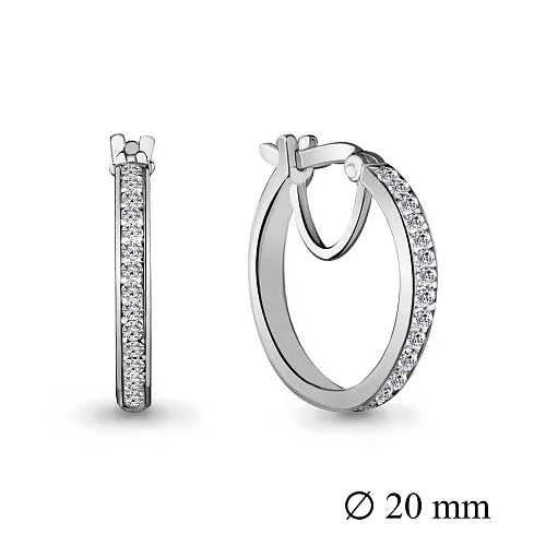 42424А Серьги из Серебра с фианитами