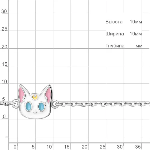 74656 Браслет из Серебра с эмалью из коллекции "Happy"