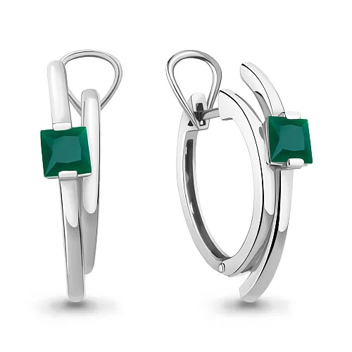 4764009 Серьги из Серебра с агатами