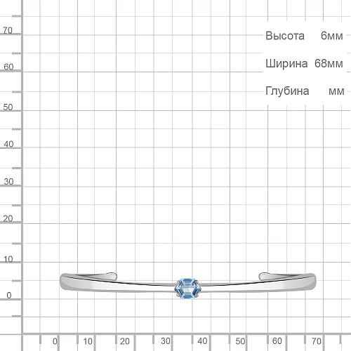 7464992 Браслет из Серебра с нанотопазом свисс