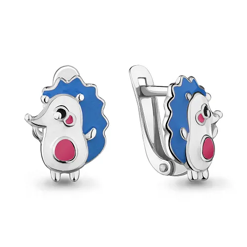 33393 Серьги из Серебра с эмалью из коллекции "Happy"