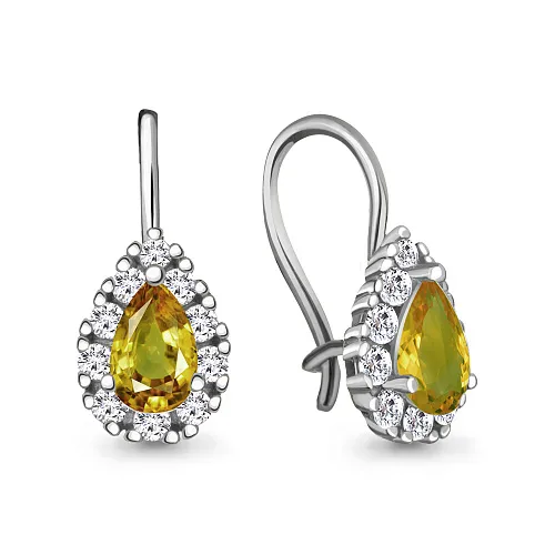 40968Е Серьги из Серебра с фианитами из коллекции "Happy"