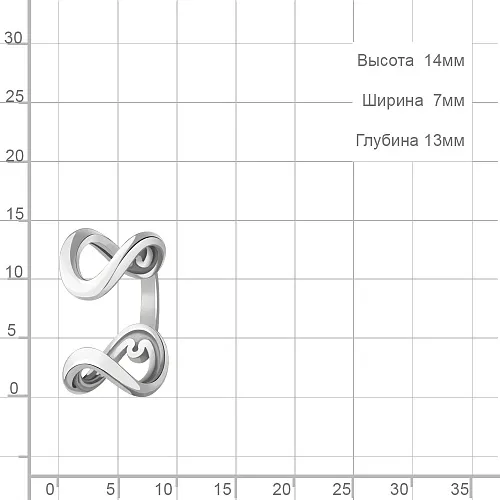 34300 Серьга из Серебра