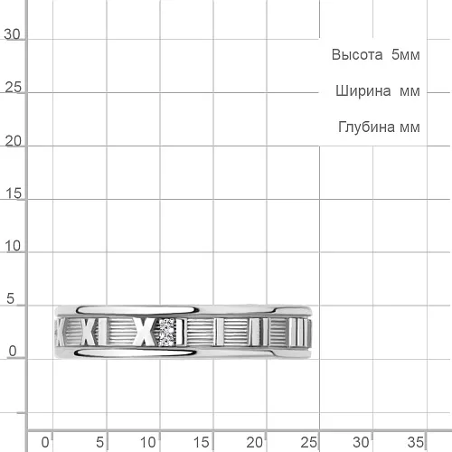060199 Кольцо из Серебра с бриллиантами