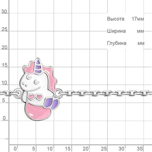 74676 Браслет из Серебра с эмалью из коллекции "Happy"