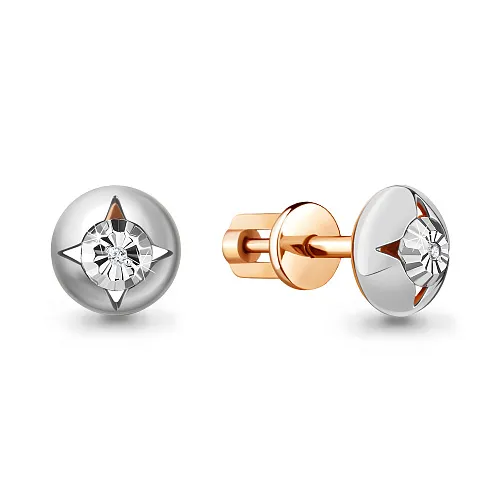 942755к Серьги из Золота с бриллиантами из коллекции "Shine Line"