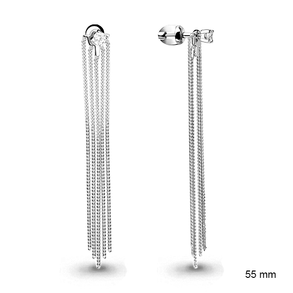 46052А Серьги из Серебра с фианитами