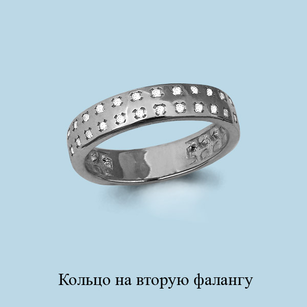 67503А Кольцо из Серебра с фианитами из коллекции "Лолита"