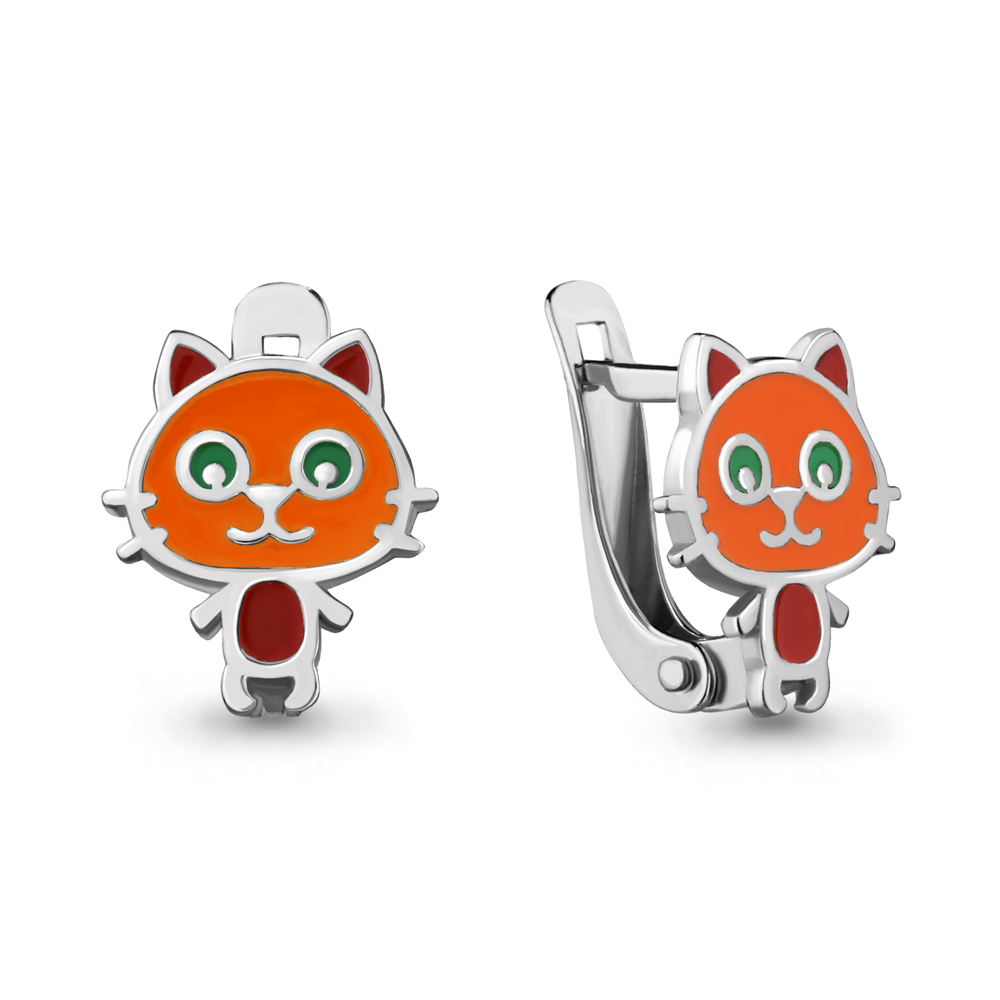 33133 Серьги из Серебра с эмалью из коллекции "Happy"