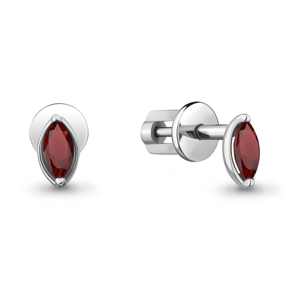4508903 Серьги из Серебра с гранатами