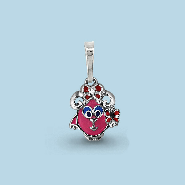 22958А Подвеска из Серебра с фианитом, эмалью из коллекции "Happy"