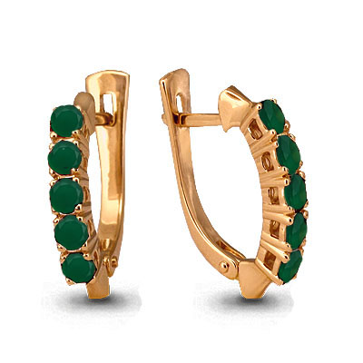 4408009 Серьги из Серебра с агатами