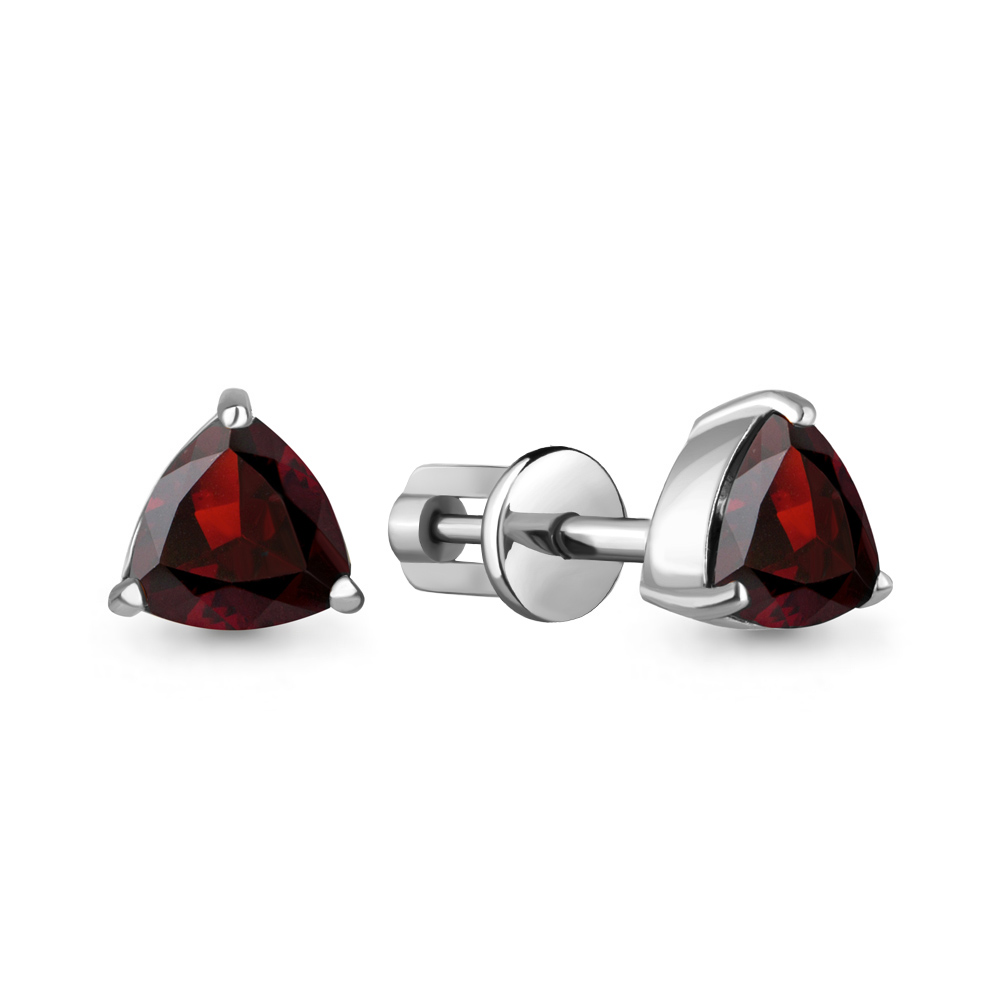 4390103 Серьги из Серебра с гранатами