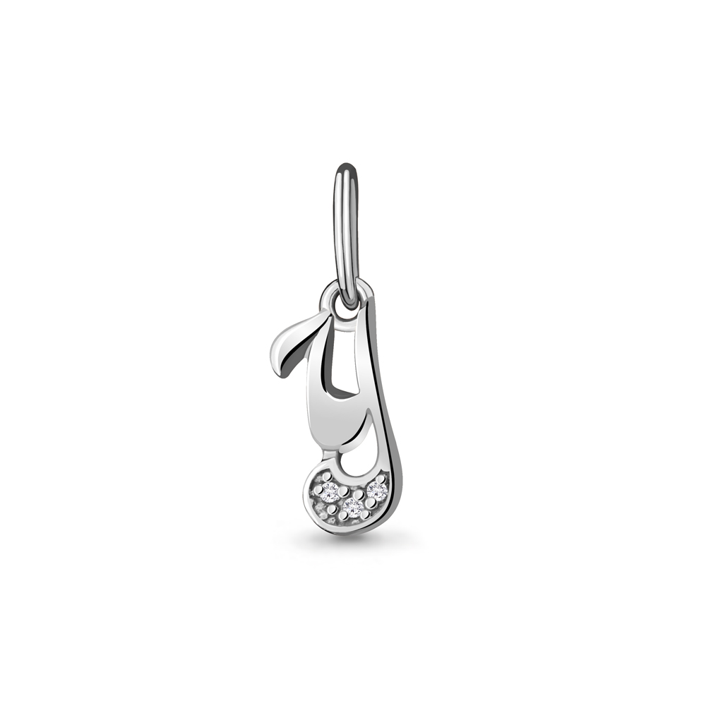 23187 Подвеска из Серебра с фианитами из коллекции "Book"