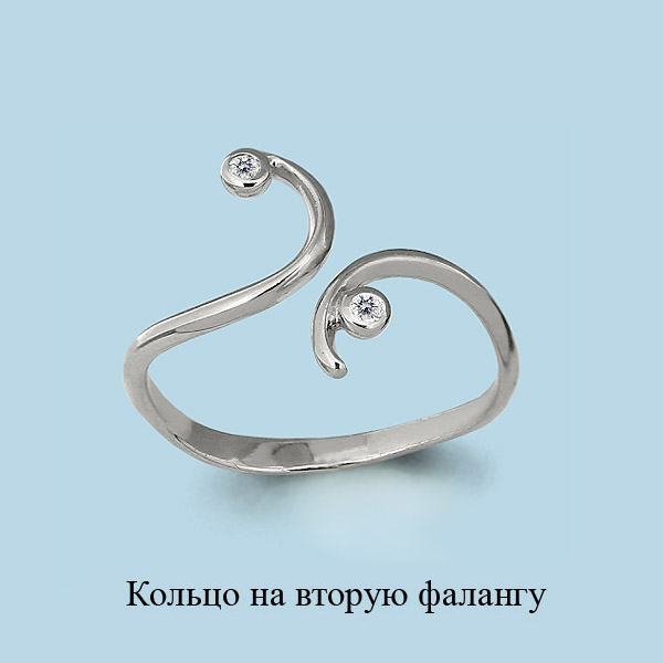 67528А Кольцо из Серебра с фианитами из коллекции "Лолита"