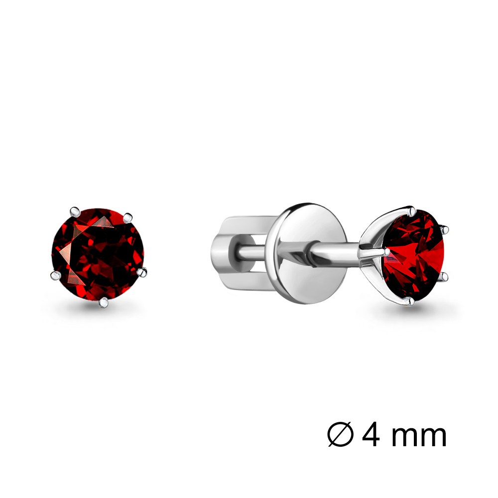 4403603 Серьги из Серебра с гранатами