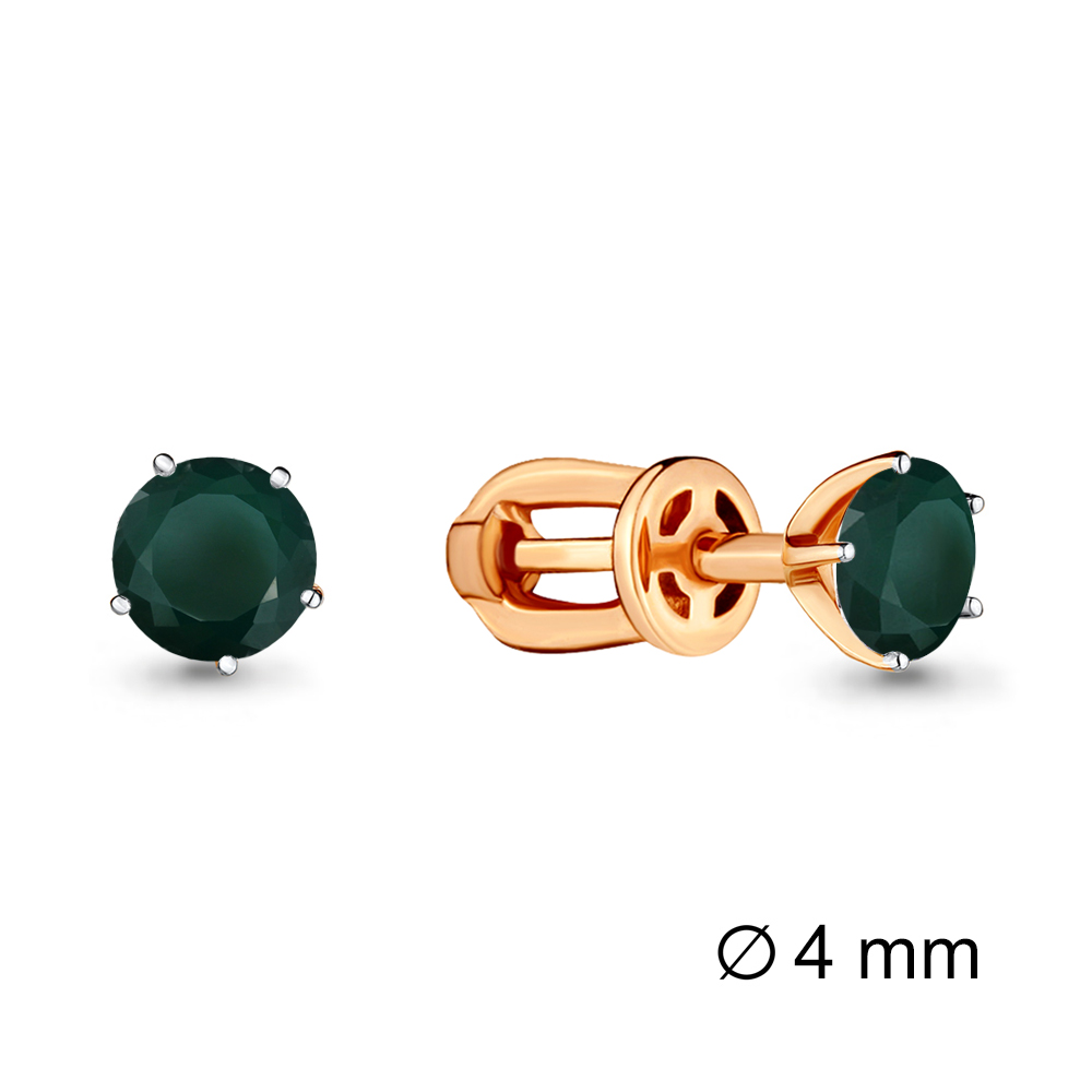4403609 Серьги из Золота с агатами