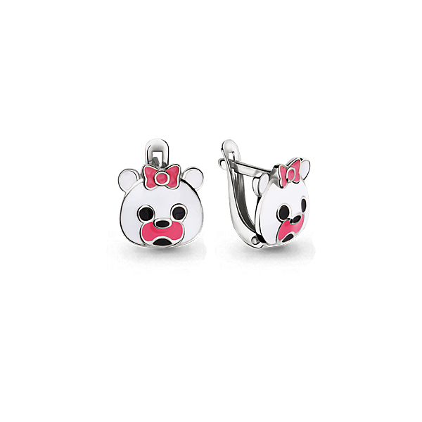 33342 Серьги из Серебра с эмалью из коллекции "Happy"