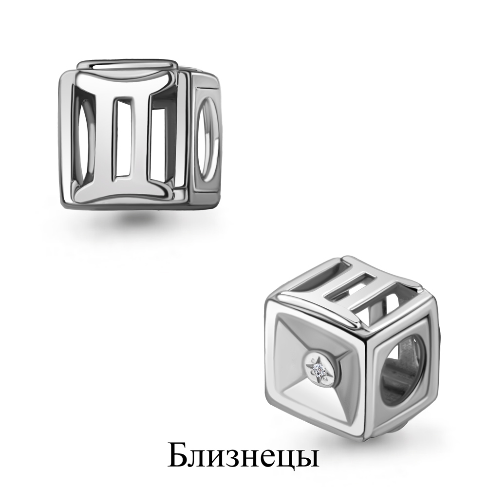 020108 Подвеска из Серебра с бриллиантом