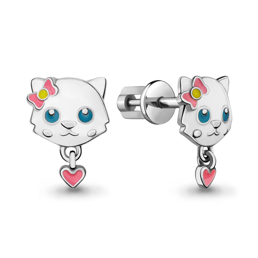 33337 Серьги из Серебра с эмалью из коллекции "Happy"