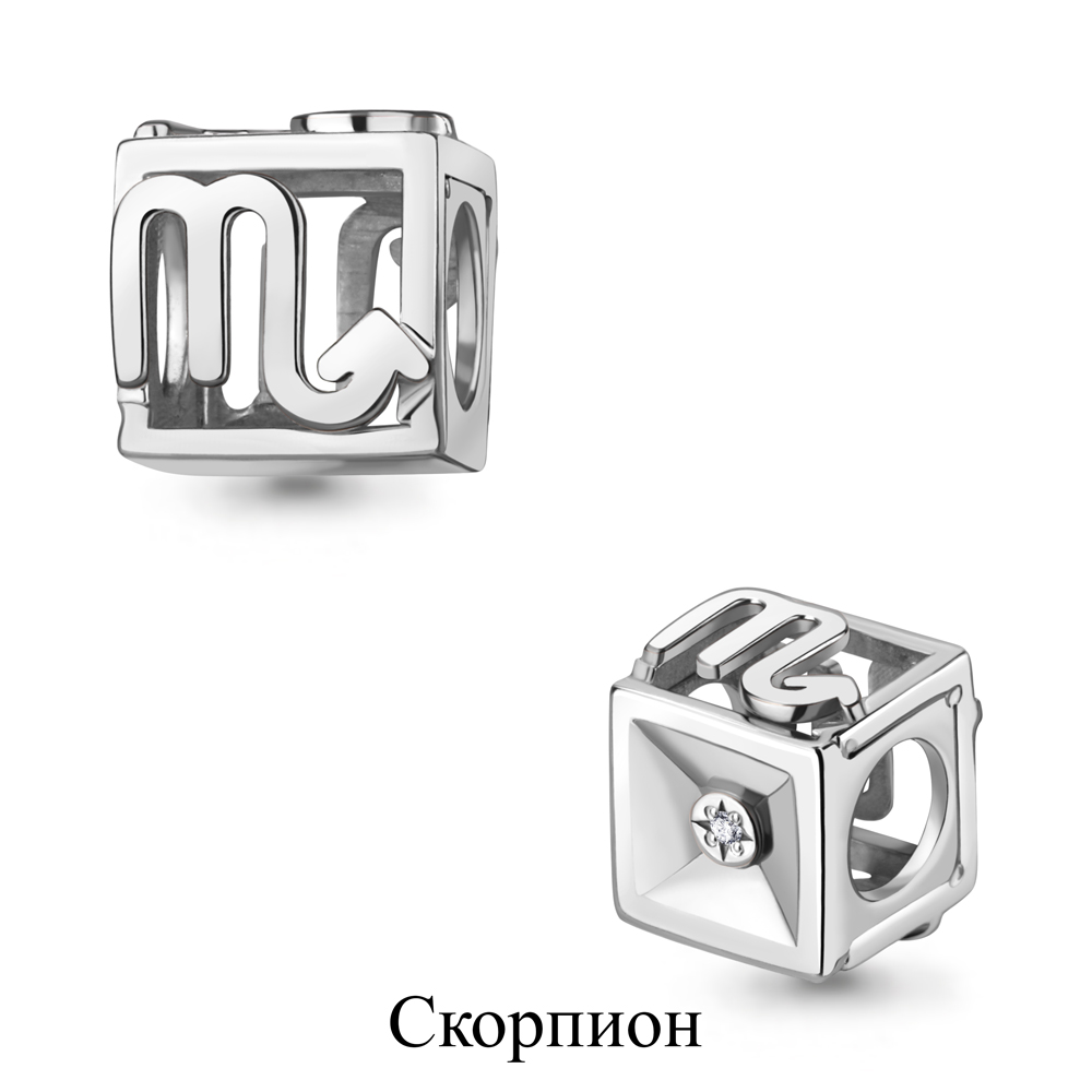 020113 Подвеска из Серебра с бриллиантом